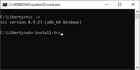 Starting the installation cmd file